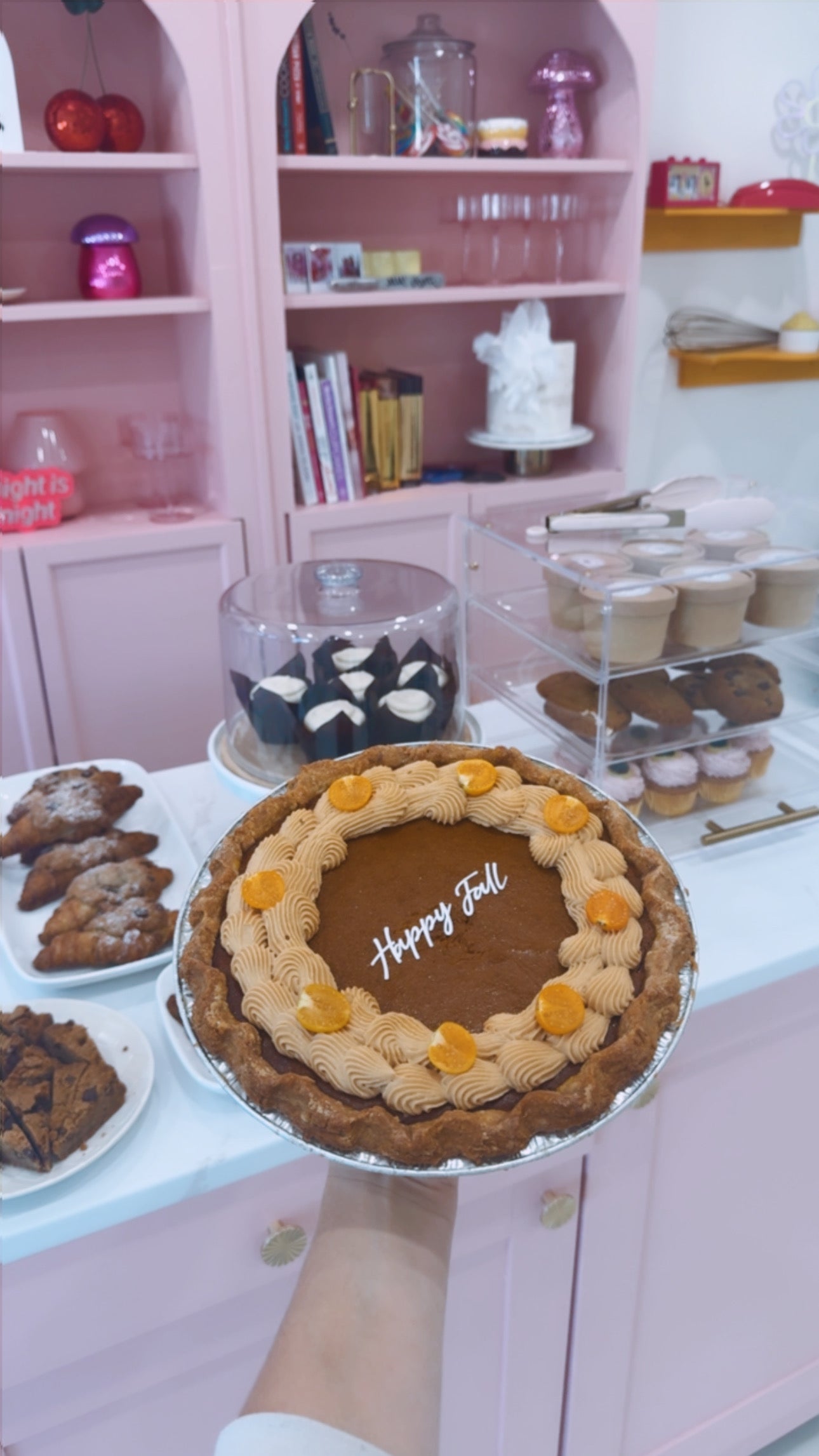 White chocolate pumpkin pie