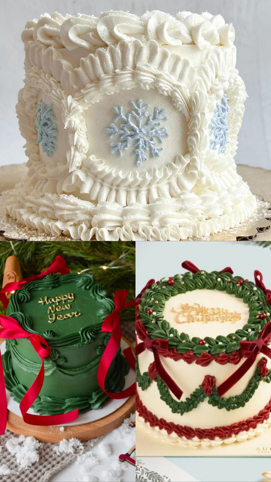 DEC 19 | HOLIDAY: 6" vintage cake decorating workshop 6:00pm-9:00pm