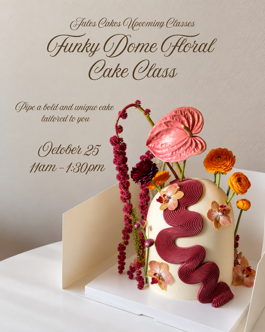 OCT 25 SQUIGGLE FLORAL DOME: cake decorating workshop | 11am-1:30pm
