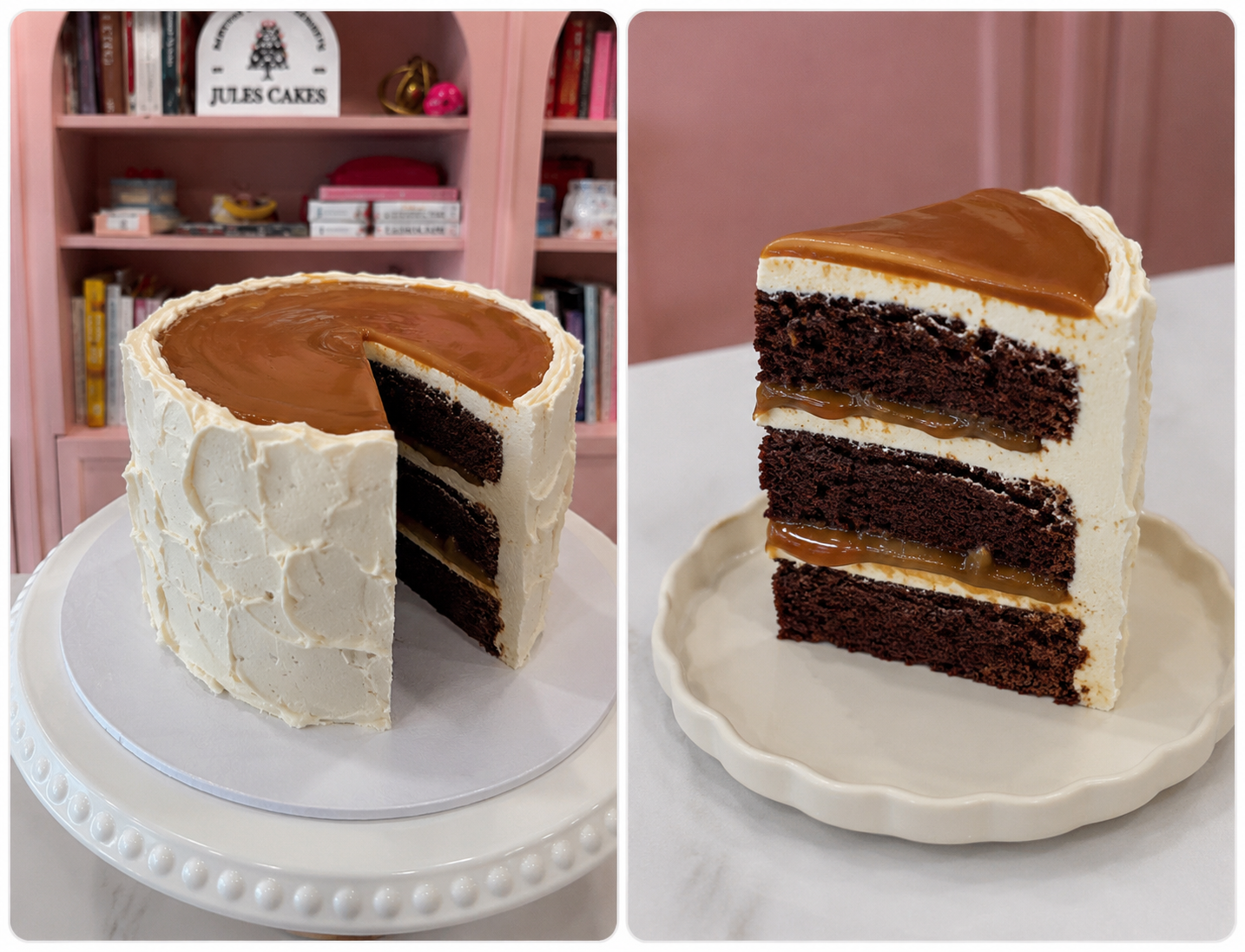 Chocolate cake w salted caramel & Browned butter buttercream