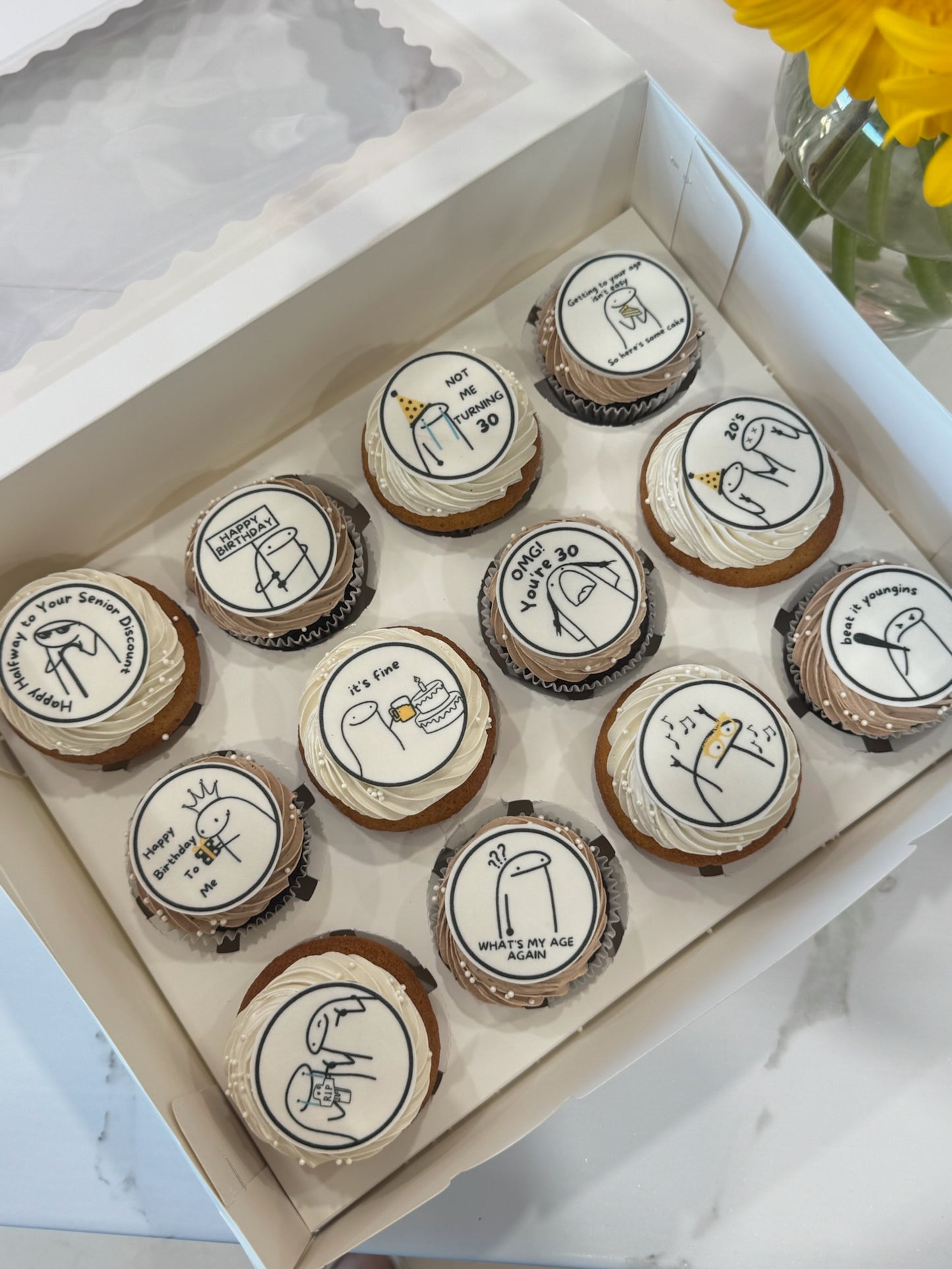 Birthday Meme Edible Image Cupcakes