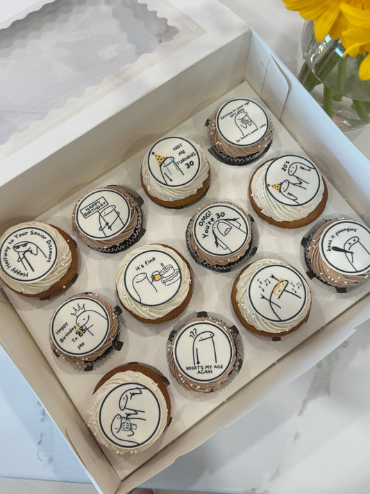 Birthday Meme Edible Image Cupcakes
