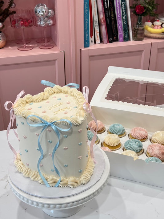 Gender Reveal Cake + Cupcake Package
