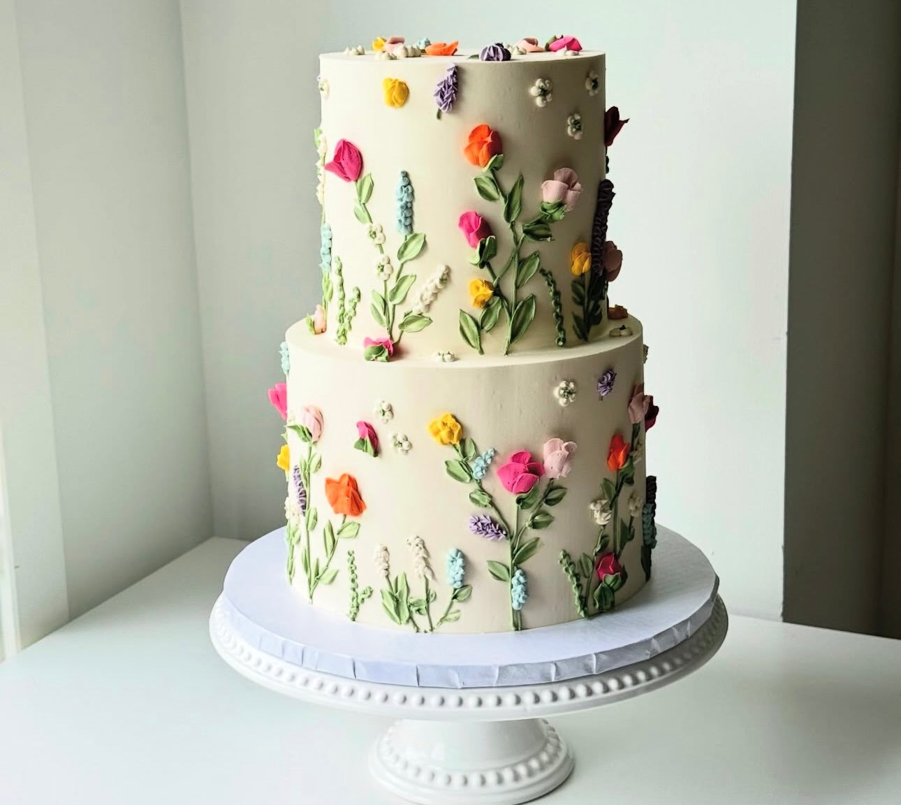 Tiered Buttercream Floral cake