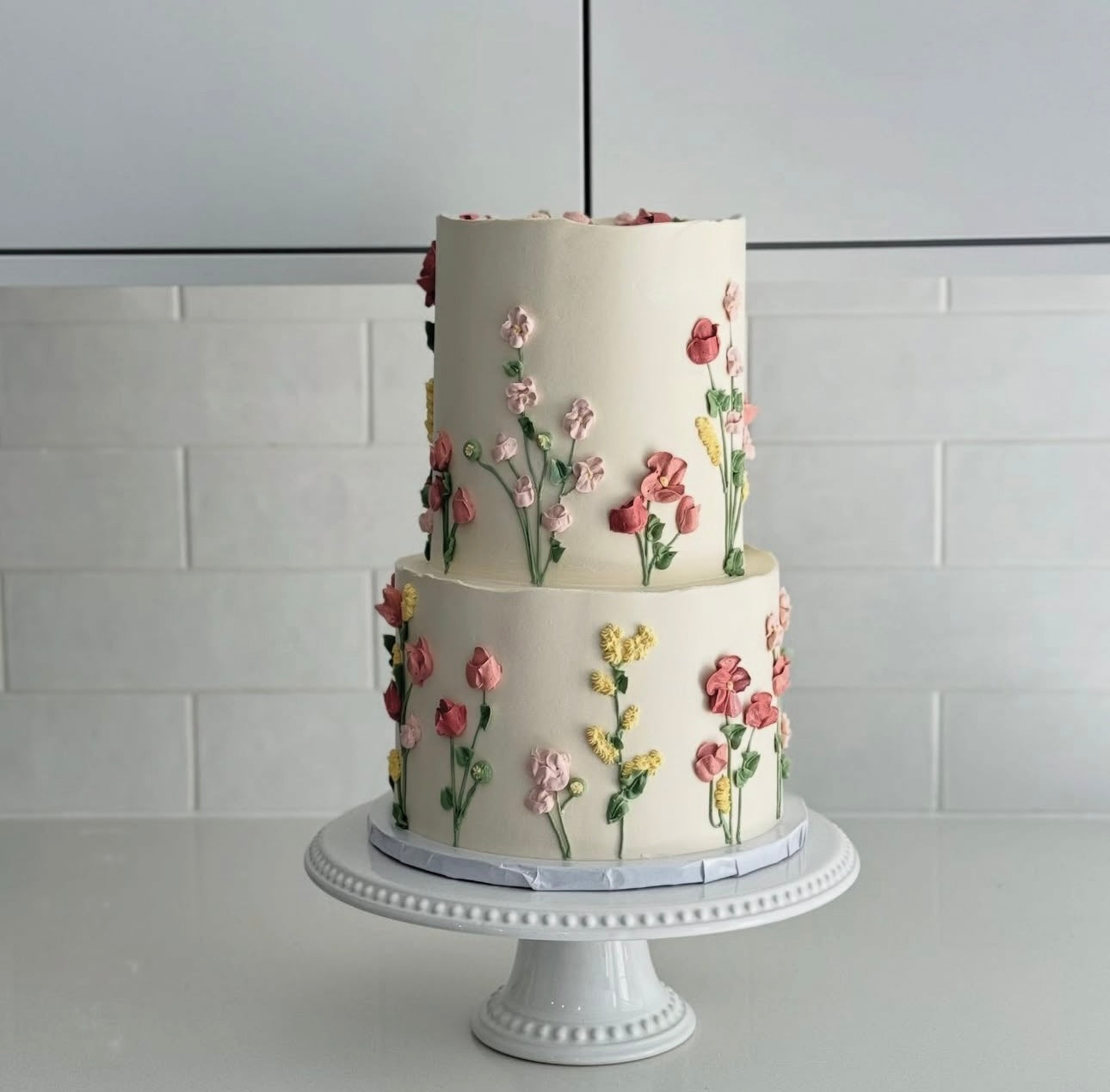 Tiered Buttercream Floral cake