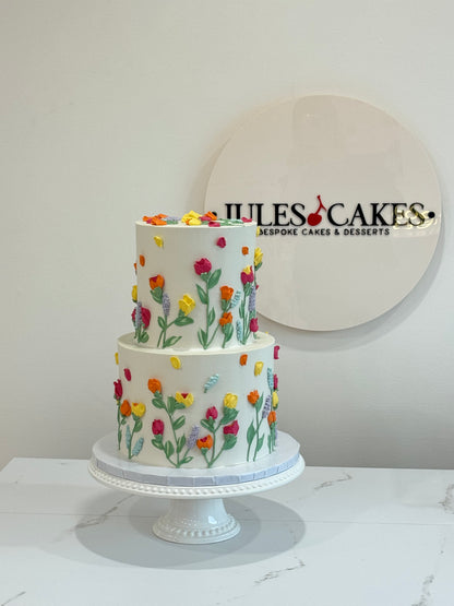 Tiered Buttercream Floral cake