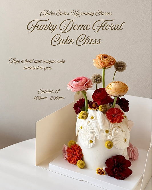MORE OCTOBER DATES TO BE ADDED - STAY TUNED | SQUIGGLE FLORAL DOME: cake decorating workshop | 1pm-3:30pm