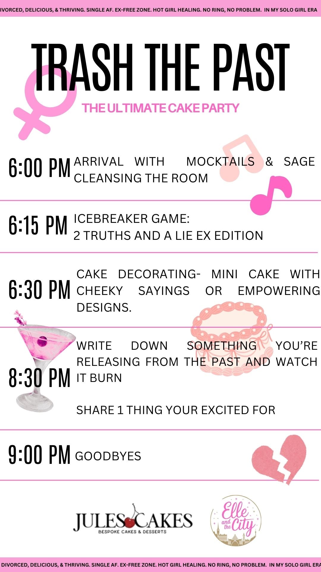 Oct 2 | TRASH THE PAST: The ultimate cake party| 6:00pm-9:00pm