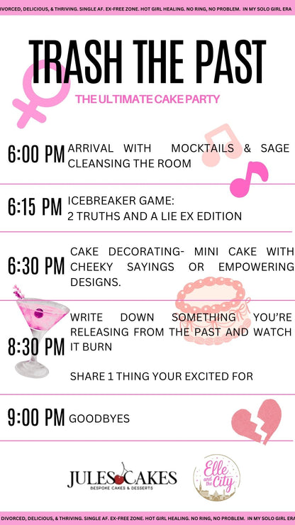 Oct 2 | TRASH THE PAST: The ultimate cake party| 6:00pm-9:00pm