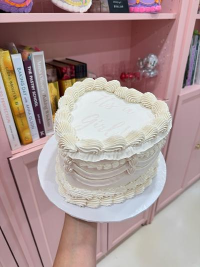 Gender Reveal Burn Away Cake